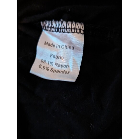 Small Show Pullover Shirt Womens Black Maternity Top Large SS Rayon Blend - Picture 6 of 7